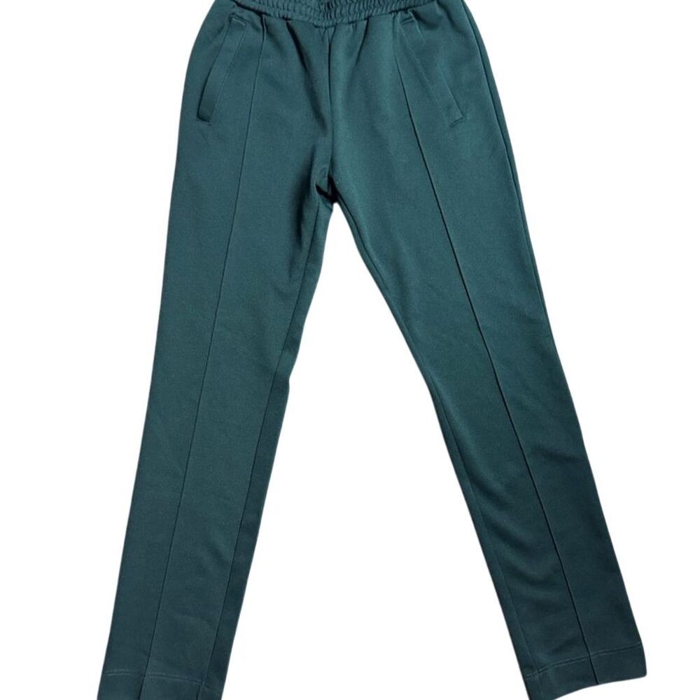 Dondup Womens Green Elastic Waist Pants Pleated Front Size M Casual